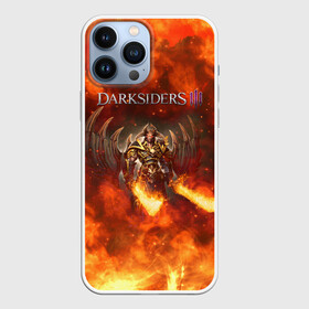 Чехол для iPhone 13 Pro Max с принтом Darksiders 3 | Гнев Войны 3 (Z) в Тюмени,  |  | Тематика изображения на принте: azrael | darksiders | darksiders 3 | griever | silitha | tiamat | ulthane | vulgrim | wrath of war | всадник апокалипсиса | гнев войны | обугленный совет | руина | ультэйн | чёрный молот