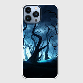 Чехол для iPhone 13 Pro Max с принтом ДРЕМУЧИЙ ЛЕС в Тюмени,  |  | деревья | лес | луна | ночь | облака