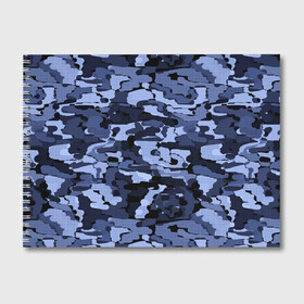 Альбом для рисования с принтом Синий камуфляж в клетку  в Тюмени, 100% бумага
 | матовая бумага, плотность 200 мг. | для мальчиков | камуфляж | клетка | клетчатый узор | мужской | популярный | синий | современный | спортивный