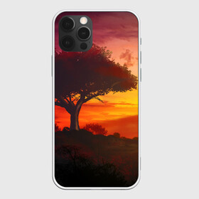 Чехол для iPhone 12 Pro Max с принтом СОЛНЦЕ НАД АФРИКОЙ в Тюмени, Силикон |  | Тематика изображения на принте: африка | дерево | живопись | облака | пейзаж | рассвет | рисунок | саванна