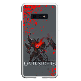 Чехол для Samsung S10E с принтом Darksiders | Гнев Войны (Z) в Тюмени, Силикон | Область печати: задняя сторона чехла, без боковых панелей | Тематика изображения на принте: azrael | darksiders | darksiders 2 | darksiders 3 | griever | silitha | tiamat | ulthane | vulgrim | wrath of war | всадник апокалипсиса | гнев войны | обугленный совет | руина | ультэйн | чёрный молот