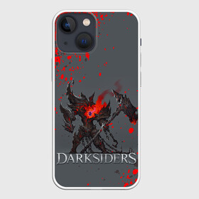 Чехол для iPhone 13 mini с принтом Darksiders | Гнев Войны (Z) в Тюмени,  |  | Тематика изображения на принте: azrael | darksiders | darksiders 2 | darksiders 3 | griever | silitha | tiamat | ulthane | vulgrim | wrath of war | всадник апокалипсиса | гнев войны | обугленный совет | руина | ультэйн | чёрный молот