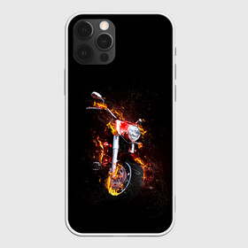 Чехол для iPhone 12 Pro Max с принтом неудержимый огонь в Тюмени, Силикон |  | гонки | мотоцикл | пожарный | топор | череп