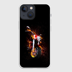 Чехол для iPhone 13 mini с принтом неудержимый огонь в Тюмени,  |  | гонки | мотоцикл | пожарный | топор | череп