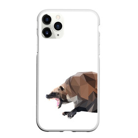 Чехол для iPhone 11 Pro матовый с принтом Росомаха в Тюмени, Силикон |  | животное | зверь | злость | куница | медведь | милое животное | полигональный | росомаха | собака