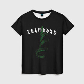 Женская футболка 3D с принтом Face Off - Calmness в Тюмени, 100% полиэфир ( синтетическое хлопкоподобное полотно) | прямой крой, круглый вырез горловины, длина до линии бедер | calmness | face off | большие картинки | змея | надписи | экзотика
