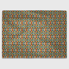 Плед 3D с принтом Цветные фигуры в Тюмени, 100% полиэстер | закругленные углы, все края обработаны. Ткань не мнется и не растягивается | абстрактный | мозаика | палитра | паттерн | пятна | фигуры