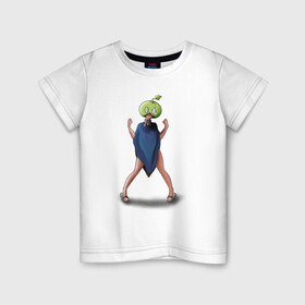 Детская футболка хлопок с принтом Суйка доктор Стоун  в Тюмени, 100% хлопок | круглый вырез горловины, полуприлегающий силуэт, длина до линии бедер | Тематика изображения на принте: suika | арбуз | суйка | царство науки
