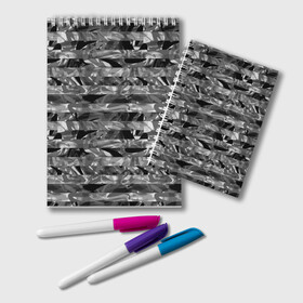 Блокнот с принтом Черно -белый полосатый узор в Тюмени, 100% бумага | 48 листов, плотность листов — 60 г/м2, плотность картонной обложки — 250 г/м2. Листы скреплены удобной пружинной спиралью. Цвет линий — светло-серый
 | Тематика изображения на принте: абстрактный | молодежный | монохромный | полосатый узор | полосы | современный | черный и белый