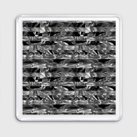 Магнит 55*55 с принтом Черно -белый полосатый узор в Тюмени, Пластик | Размер: 65*65 мм; Размер печати: 55*55 мм | абстрактный | молодежный | монохромный | полосатый узор | полосы | современный | черный и белый