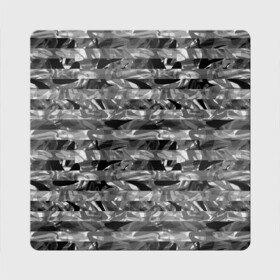 Магнит виниловый Квадрат с принтом Черно -белый полосатый узор в Тюмени, полимерный материал с магнитным слоем | размер 9*9 см, закругленные углы | абстрактный | молодежный | монохромный | полосатый узор | полосы | современный | черный и белый
