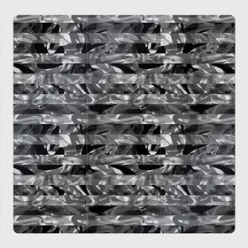 Магнитный плакат 3Х3 с принтом Черно -белый полосатый узор в Тюмени, Полимерный материал с магнитным слоем | 9 деталей размером 9*9 см | Тематика изображения на принте: абстрактный | молодежный | монохромный | полосатый узор | полосы | современный | черный и белый