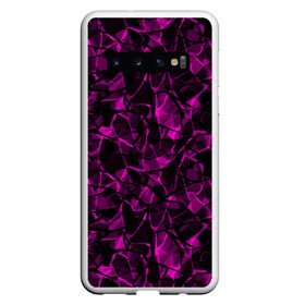 Чехол для Samsung Galaxy S10 с принтом Абстрактный узор цвета фуксия в Тюмени, Силикон | Область печати: задняя сторона чехла, без боковых панелей | детский | лиловый | молодежный | популярный | современный | темный лиловый | фуксия | черный и бордовый