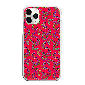 Чехол для iPhone 11 Pro матовый с принтом Бабочки на красном в Тюмени, Силикон |  | Тематика изображения на принте: веселый узор | весенний | детский | для девочек | красный | летний | лето | малышам | разноцветный узор