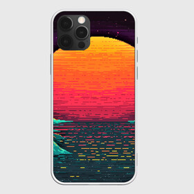 Чехол для iPhone 12 Pro Max с принтом Пиксельный закат в Тюмени, Силикон |  | арт | закат | пиксель | пиксельный арт | ретро
