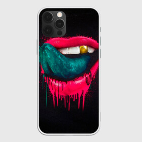 Чехол для iPhone 12 Pro Max с принтом Ядовитый поцелуй в Тюмени, Силикон |  | арт | губы | иллюстрация | улыбка | язык