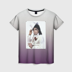 Женская футболка 3D с принтом Майкл Джексон навсегда в Тюмени, 100% полиэфир ( синтетическое хлопкоподобное полотно) | прямой крой, круглый вырез горловины, длина до линии бедер | forever young | michael jackson | король | майкл джексон | поп музыка
