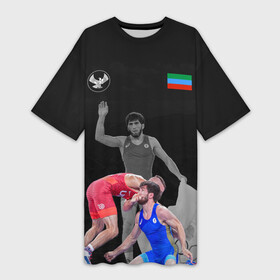 Платье-футболка 3D с принтом Dagestan wrestling (Uguev) в Тюмени,  |  | dagestan | freestyle | team | uguev | wrestling | борьба | вольная | дагестан | завур | заур | кавказ | олимпийский | республика | сборная | угуев | федерация | хасавюрт | чемпион