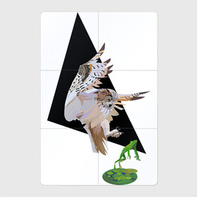 Магнитный плакат 2Х3 с принтом Сова в деле в Тюмени, Полимерный материал с магнитным слоем | 6 деталей размером 9*9 см | арт | дикие животные | дикие звери | дикие птицы | животное | животные | лягушка | охота | природа | птица | птицы | рисунок | сова