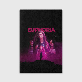 Обложка для паспорта матовая кожа с принтом Euphoria team в Тюмени, натуральная матовая кожа | размер 19,3 х 13,7 см; прозрачные пластиковые крепления | euphoria | serial | джулс | зендея | ру беннетт | сериал | сериалы | хантер шефер | эйфория