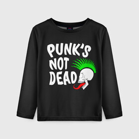 Детский лонгслив 3D с принтом Веселый панк в Тюмени, 100% полиэстер | длинные рукава, круглый вырез горловины, полуприлегающий силуэт
 | alternative | music | punk | punks not dead | rock | альтернатива | музыка | панк | панки не умерают | панкс нот дэд | рок
