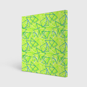 Холст квадратный с принтом Абстрактный неоновый зеленый в Тюмени, 100% ПВХ |  | абстрактный | геометрический | детский | зеленый | летний | неоновый | ретро | треугольники