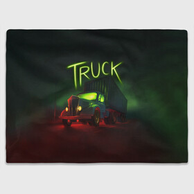 Плед 3D с принтом Truck neon в Тюмени, 100% полиэстер | закругленные углы, все края обработаны. Ткань не мнется и не растягивается | truck | trucks | грузовик | грузовики | дальнобои | дальнобой | дальнобойщик | фура | фуры