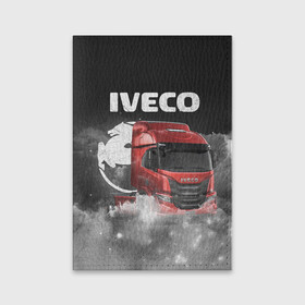 Обложка для паспорта матовая кожа с принтом Iveco truck в Тюмени, натуральная матовая кожа | размер 19,3 х 13,7 см; прозрачные пластиковые крепления | iveco | iveco truck | iveco грузовик | truck | trucks | грузовик | грузовики | дальнобои | дальнобой | дальнобойщик | ивеко | ивеко грузовик | фура | фуры