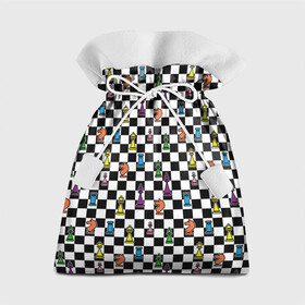 Подарочный 3D мешок с принтом Яркая шахматная доска в Тюмени, 100% полиэстер | Размер: 29*39 см | клетка | орнамент | паттерн | спорт | узор | цветной | черно белая клетка | черно белое | черно белый принт | шахматная доска | шахматная клетка | шахматные фигуры | шахматы