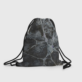 Рюкзак-мешок 3D с принтом Лунный камень в Тюмени, 100% полиэстер | плотность ткани — 200 г/м2, размер — 35 х 45 см; лямки — толстые шнурки, застежка на шнуровке, без карманов и подкладки | art | бетон | булыжник | луна | текстура | трещина
