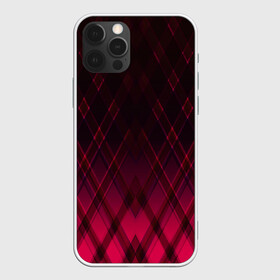 Чехол для iPhone 12 Pro Max с принтом Геометрический градиентный фон в Тюмени, Силикон |  | Тематика изображения на принте: абстрактный | вишневый | геометрический | градиентный | клетка | красный | модный | плед | современный