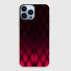 Чехол для iPhone 13 Pro Max с принтом Геометрический градиентный фон в Тюмени,  |  | Тематика изображения на принте: абстрактный | вишневый | геометрический | градиентный | клетка | красный | модный | плед | современный