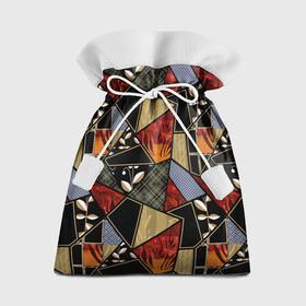 Подарочный 3D мешок с принтом Разноцветные заплатки  в Тюмени, 100% полиэстер | Размер: 29*39 см | Тематика изображения на принте: flaps | patchwork | деревенский | заплатки | модный | популярный | пэчворк | разноцветный | рустик | этнический