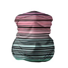 Бандана-труба 3D с принтом Модный полосатый узор  в Тюмени, 100% полиэстер, ткань с особыми свойствами — Activecool | плотность 150‒180 г/м2; хорошо тянется, но сохраняет форму | желтый | модный | молодежный | разноцветные линии | разноцветный полосатый | розовый | салатовый | современный
