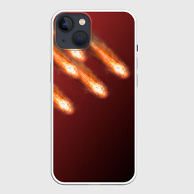 Чехол для iPhone 13 с принтом Падение комет в Тюмени,  |  | asteroid | comet | астероид | комета