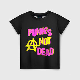 Детская футболка 3D с принтом Панк анархия в Тюмени, 100% гипоаллергенный полиэфир | прямой крой, круглый вырез горловины, длина до линии бедер, чуть спущенное плечо, ткань немного тянется | alternative | music | punk | punks not dead | rock | альтернатива | музыка | панк | панки не умерают | панкс нот дэд | рок