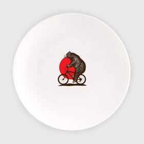 Тарелка с принтом Медведь на велосиеде в Тюмени, фарфор | диаметр - 210 мм
диаметр для нанесения принта - 120 мм | вело | велосипед | медведь | солнце | спорт | япония