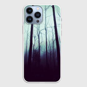 Чехол для iPhone 13 Pro Max с принтом ЖУТКИЙ ЛЕС в Тюмени,  |  | деревья | жуть | лес | ночь | облака | силуэт | тень