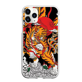 Чехол для iPhone 11 Pro Max матовый с принтом Самурайский тигр в Тюмени, Силикон |  | воин | год тигра | закат | крупная кошка | полосы | тигр | тигриная лапа | хищник