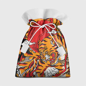 Подарочный 3D мешок с принтом Год тигра в Тюмени, 100% полиэстер | Размер: 29*39 см | Тематика изображения на принте: год  тигра | дикий | звери | кошки | полосы | тигр | тигровые мотивы | хищник