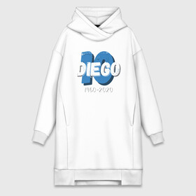 Платье-худи хлопок с принтом Diego 10 в Тюмени,  |  | argentina | diego | football | maradona | messi | аргентина | гол | диего | игрок | марадона | месси | мяч | рука бога | спорт | футбол | футболист | чемпион