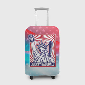 Чехол для чемодана 3D с принтом Бейсбол Liberty city в Тюмени, 86% полиэфир, 14% спандекс | двустороннее нанесение принта, прорези для ручек и колес | baseball | liberty | usa | бейсбол | либерти | либерти ситти