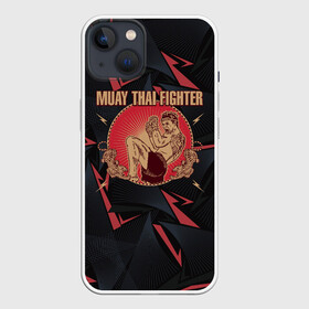 Чехол для iPhone 13 с принтом MUAY THAI FIGHTER в Тюмени,  |  | fighter | muay thai | боец | драки | карате | муай тай | мутай