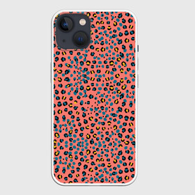 Чехол для iPhone 13 с принтом Леопардовый принт на розовом в Тюмени,  |  | абстракция | африканский | леопардовые пятна | леопардовый принт | розовый | сафари