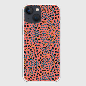 Чехол для iPhone 13 mini с принтом Леопардовый принт на розовом в Тюмени,  |  | абстракция | африканский | леопардовые пятна | леопардовый принт | розовый | сафари