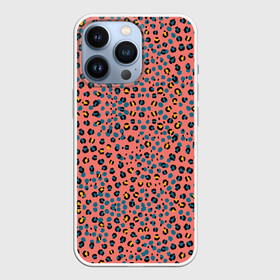 Чехол для iPhone 13 Pro с принтом Леопардовый принт на розовом в Тюмени,  |  | абстракция | африканский | леопардовые пятна | леопардовый принт | розовый | сафари