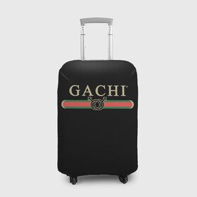 Чехол для чемодана 3D с принтом GACHI B 3D в Тюмени, 86% полиэфир, 14% спандекс | двустороннее нанесение принта, прорези для ручек и колес | gucci | logo | бренд | гучи | лого | мужской символ | надпись | цветной