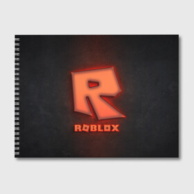Альбом для рисования с принтом ROBLOX NEON RED в Тюмени, 100% бумага
 | матовая бумага, плотность 200 мг. | neon | roblox | игра | компьютерная игра | логотип | неон | онлайн | онлайн игра | роблакс | роблокс