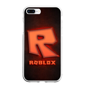 Чехол для iPhone 7Plus/8 Plus матовый с принтом ROBLOX NEON RED в Тюмени, Силикон | Область печати: задняя сторона чехла, без боковых панелей | Тематика изображения на принте: neon | roblox | игра | компьютерная игра | логотип | неон | онлайн | онлайн игра | роблакс | роблокс