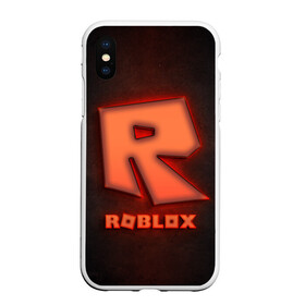 Чехол для iPhone XS Max матовый с принтом ROBLOX NEON RED в Тюмени, Силикон | Область печати: задняя сторона чехла, без боковых панелей | Тематика изображения на принте: neon | roblox | игра | компьютерная игра | логотип | неон | онлайн | онлайн игра | роблакс | роблокс